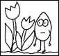 Hunting Easter Eggs Coloring Page