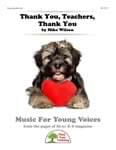 Thank You, Teachers, Thank You - Downloadable Kit cover