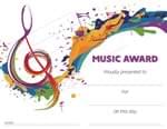 Music Award Certificate - Downloadable / Fillable Certificate thumbnail