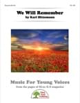 We Will Remember cover