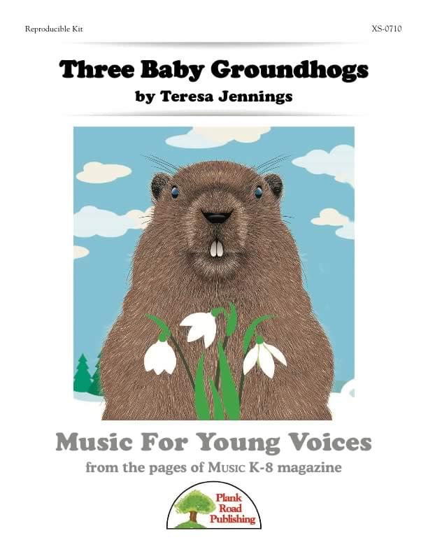 Three Baby Groundhogs