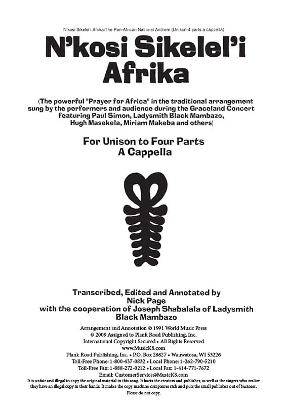 N'kosi Sikelel'I Afrika - African Prayer Cover