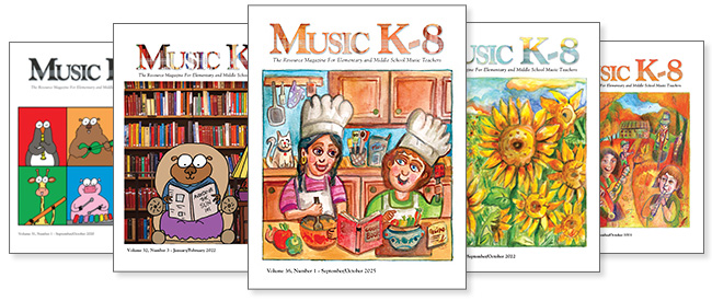 Assortment of Music K-8 magazine covers