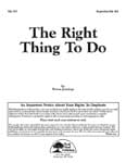 The Right Thing To Do - Convenience Combo Kit (kit w/CD & download) cover